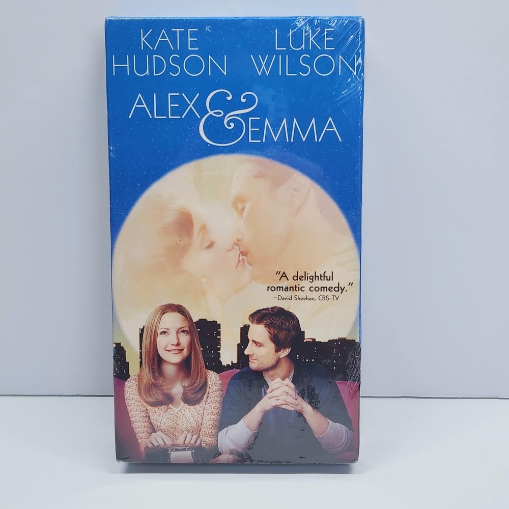 Vintage Alex & Emma VHS Tape Romantic Comedy Kate Hudson Luke Wilson Warner Bros